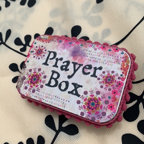 New mini Prayer box Floral inspirational message gift pink - Picture 6 of 6